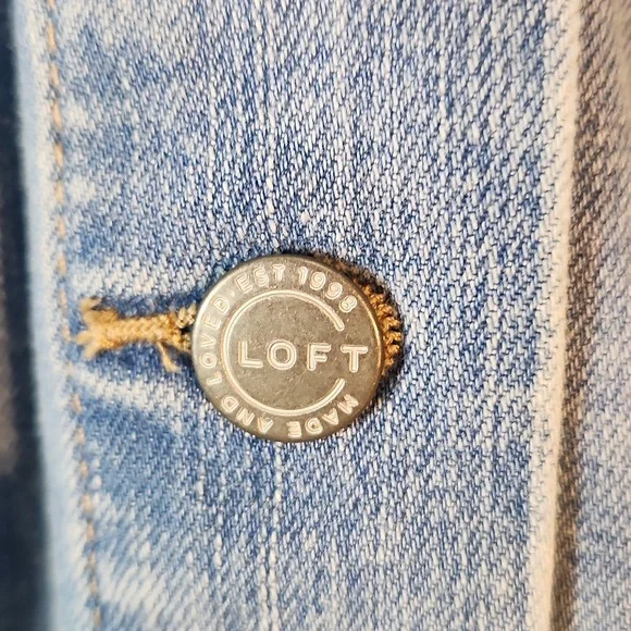 Loft Plus Denim  Trucker Jean Light Wash Jacket - Picture 5 of 8